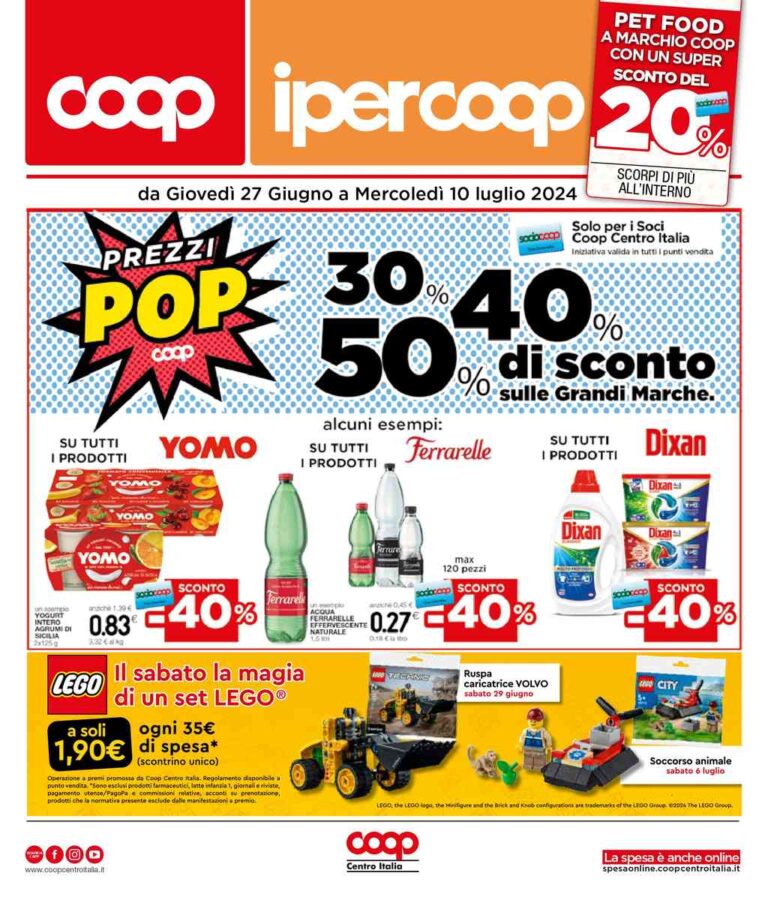Volantino Coop Ipercoop Centro Italia dal 27 giugno al 10 luglio 2024